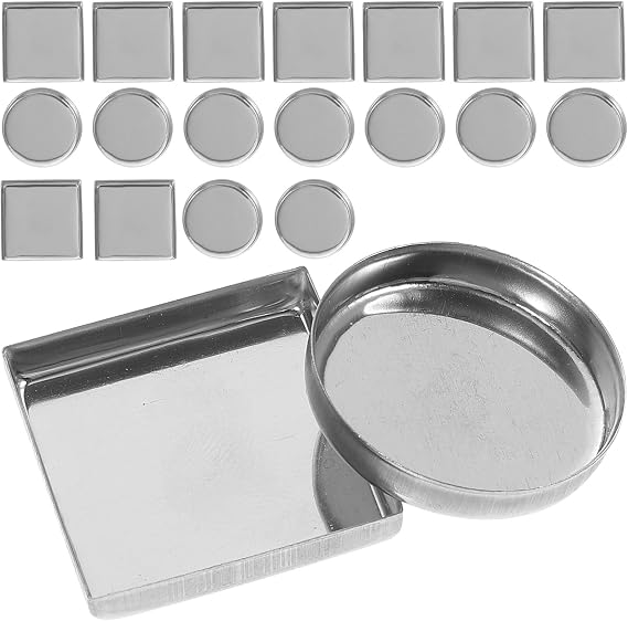 30Pcs Eyeshadow Palette Accessory Set Empty Round and Metal Pans 26Mm Cosmetic Palette Refillable DIY Makeup Pans for Professional Beauty Use