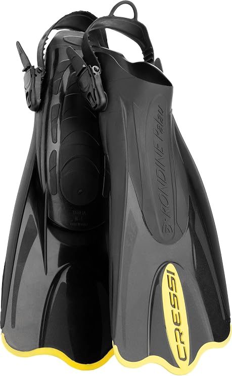 Cressi Palau SAF Short Open Heel Fins, Snorkel Fins, Quick Release Pull Tab