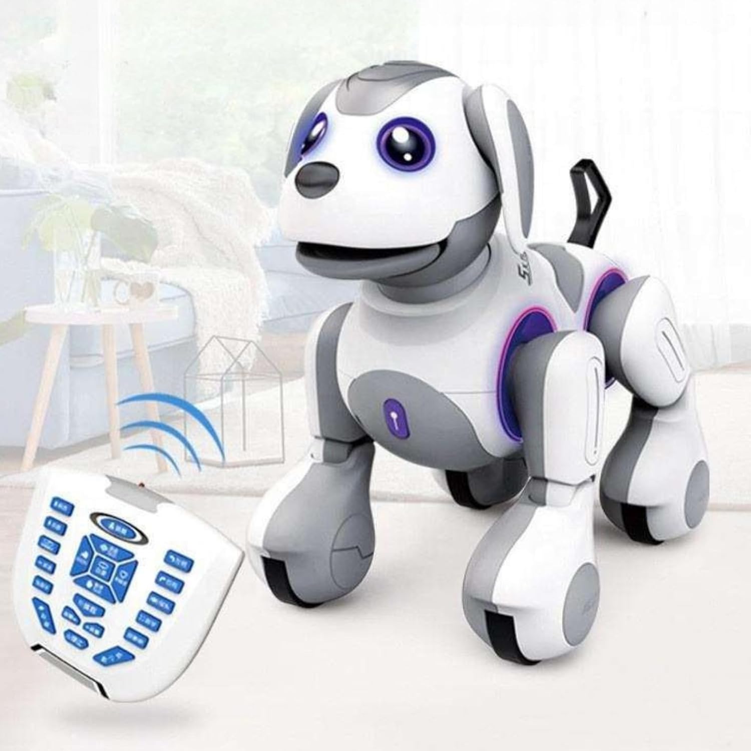 28 Cm Smart Robot Dog Voice Light Programming Dance Barking And Hand Control Smart Dog With 22 Functions Rechargeable Remote Control And Hand Sensor