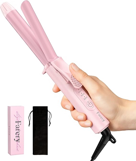 Travel Size Mini Curling Iron 3/4 Inch, 100-240V Dual Voltage Travel Curling Iron for Short Hair with 3 Adjustable Temp, Auto-Off, Ceramic Mini Hair Curler Infused Keratin&Argan Oil, with StorageBag