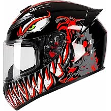 Full Face Motorcycle Helmet Fast Street Helmet Unisex Adult Cool Rider Equipment Four Seasons New ECE Approved Motorbike Helmets Electric Scooter M,L=57-58CM