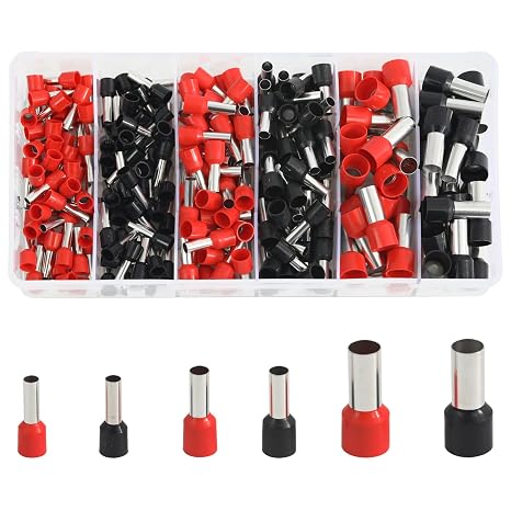 240PCS Insulated Copper Wire Ferrules, AWG4/8/10-12 Crimp Terminals