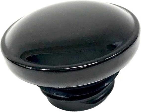 Screw-in Ratcheting Gloss Black Vented Gas Cap Motorcycle Tank Sportster Bobber Harley Davidson Dyna Chopper Fuel Caps OEM 61272-92A 91A Drag Specialties 139568 390281 V Twin 38-0325 Softail 1996-2017