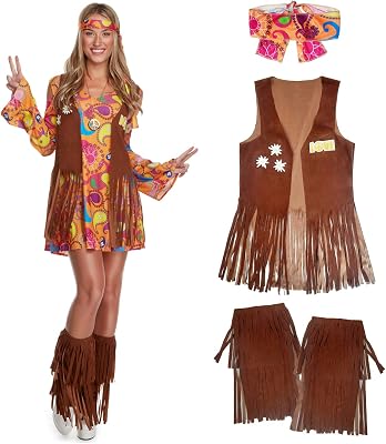 Morph 70s Costumes for Women, Hippie Costume Women, 60s Outfits for Womens, Womens Hippie Costumes