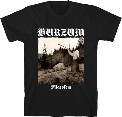 LookHUMAN Tribute T-Shirt - Burzum Filosofem Design, Apparel Gifts for Dark & Metal Music Lovers, Preshrunk Comfrotable Fit
