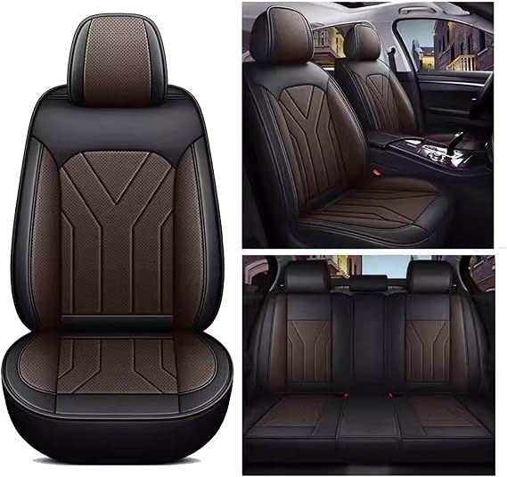 Seat Covers Full Set for Mercedes Benz Cla 220D C Class W203 W205 W204,Leather Seat Covers, Car Seat Covers Full Set 5 Seats, 5D Leather Car Seat Cushion Super Breathable(E)