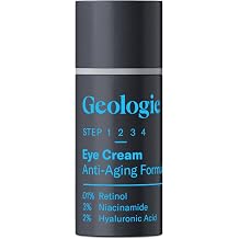 Geologie Anti-Aging Eye Cream | Helps Visible Signs of Aging | Reduce Fine Lines & Wrinkles | Retinol, Caffeine, Peptides, Niacinamide & Hyaluronic Acid | Effective For Men & Women (Travel Size)