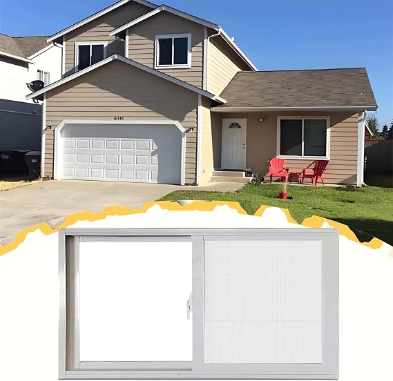 47x27 Inch Horizontal Sliding Window, Double Glazed Aluminum Alloy Windows, Energy Efficient Easy Install Smooth Sliding White, for Home Bedroom Patio, Customize