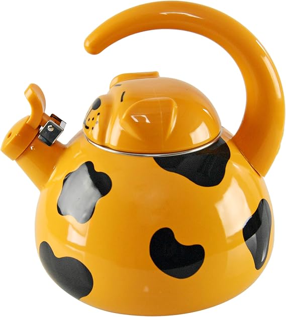HOME-X Dog Kettle, 2 Quart Whistling Tea Kettle for Gas Top or Electric Stoves, The Perfect Addition to Any Kitchen, Cute Teapot, Kitchen Accessories, Animal Kettle
