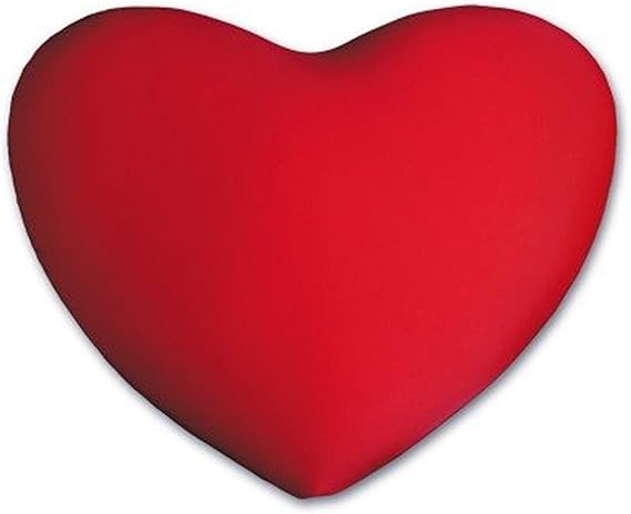 Deluxe Comfort Microbead Heart Shaped Pillow - Soft Airy Microbeads - Throw Pillow, Red