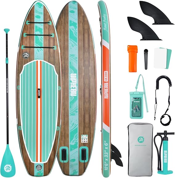 Niphean Inflatable Paddle Board with Accessories 10'6''/7'6''Stable SUP