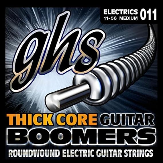 GHS Strings Thick Core Guitar Boomers Electric Guitar Strings (HC-GBM SET), Medium, 11-56