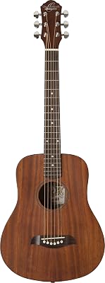 Oscar Schmidt 6 String Mini Acoustic Travel Guitar. Natural, Right, OGM8M-A