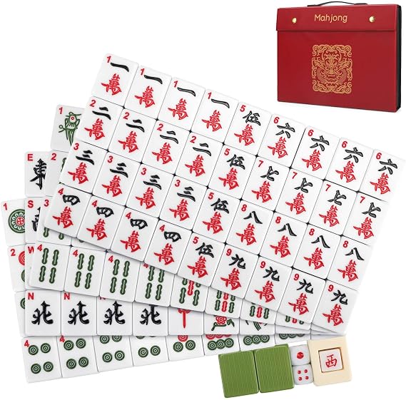 Mahjong Set, 146pcs Chinese Mahjong Tile Set Quality Mahjong Tiles