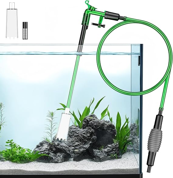 Pawfly Aquarium Water Changer Kit, Fish Tank Siphon Vacuum Cleaner with 6 Feet Long Hose and Extendable Tubing Manual Aquarium Gravel Cleaner Tools for Water Changing Sand Washing and Maintenance