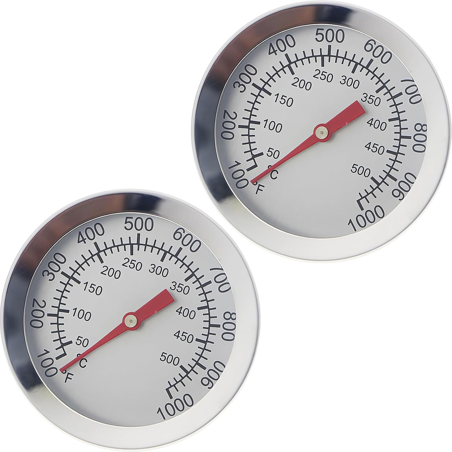 Bimetallic Grills Thermometers Nonrust Steel Construction High Accuracy Temperature for Barbecue Enthusiasts Outdoor BBQ Thermometers