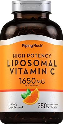 Piping Rock Liposomal Vitamin C | 1650mg | 250 Softgel Capsules | High Potency | Non-GMO, Gluten Free Supplement