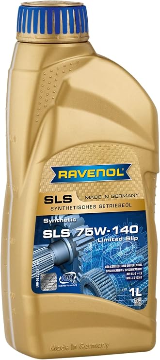 RAVENOL J1C1120-001 SAE 75W-140 Gear Oil - SLS Fully Synthetic API GL-5 Spec (1 Liter)