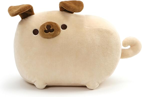 GUND Pusheen Pugsheen Stuffed Plush Dog with Poseable Ears, Tan, 9.5"