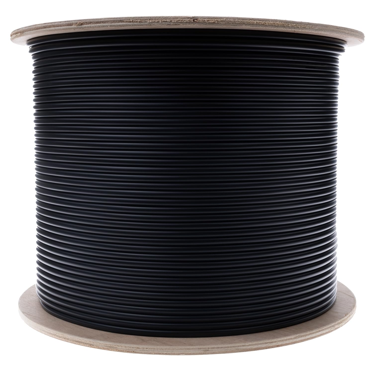 CableWholesale 6-Strand Fiber IndoorOutdoor Fiber Optic Cable, Multimode 50125 OM3, Plenum Rated, Black, Spool, 1000 feet