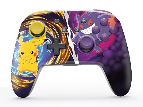 PowerA Enhanced Wireless Controller for Nintendo Switch/Switch 2 / Switch Lite/OLED Model - Pikachu vs. Gengar - Gamepad, game controller, Officially Licensed