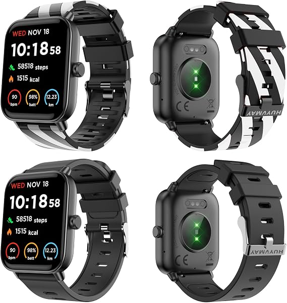 Smartwatch Fitness Tracker for Men Women, Alexa Built-in Sports Watch (Make/Answer Call), 2 Bands, 100+ Sports Modes, Sleep Monitor, IP68 Waterproof Activity Tracker Fitness Watch for iOS Android