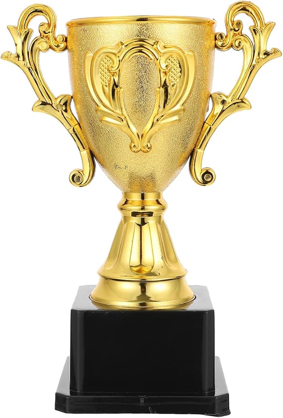 IMIKEYA Gold Award Trophies: Golden Trophies for Kids Awards Plastic Trophy Awards Trophies Cup for Kids Party Favors Sports Footabll Rewards Competition Tournaments Gift