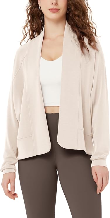 ODODOS Women's Modal Soft Open Front Cardigans Long Sleeve Casual Wrap Outwear