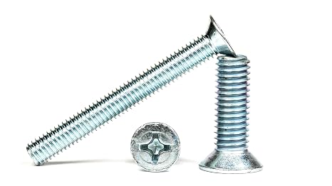 M3 (3mm x 35mm) Phillips Countersunk Machine Screws Flat Head Zinc Plated Steel DIN 965 (Pack of 20) - G07B 3x35_20