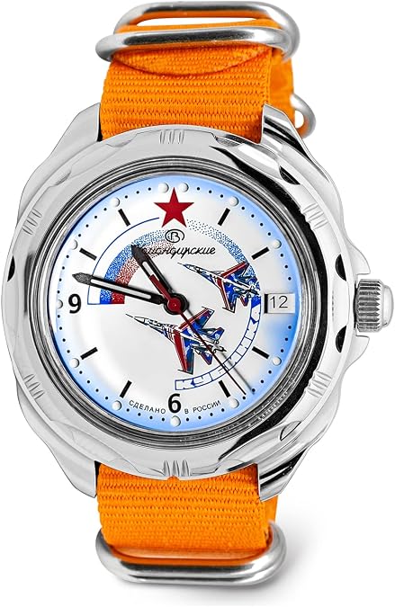 VOSTOK | Komandirskie Russian Knights SU-27 Air Force Aerobatic Team Military Mechanical Wrist Watch | Fashion | Business | Casual Mens Watches | Model Series 066