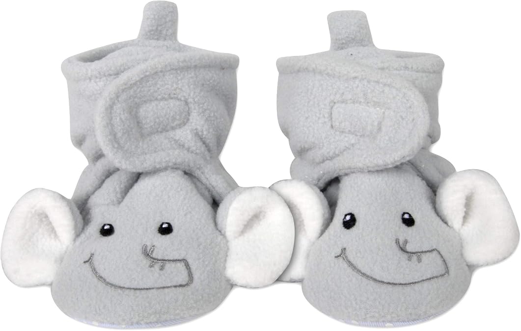 Cozy Fleece Baby Booties- Sherpa Baby Crib Booties Soft Soled Winter Shoes Unisex Fleece Booties Baby Boy, Baby Girl 0-6 Months