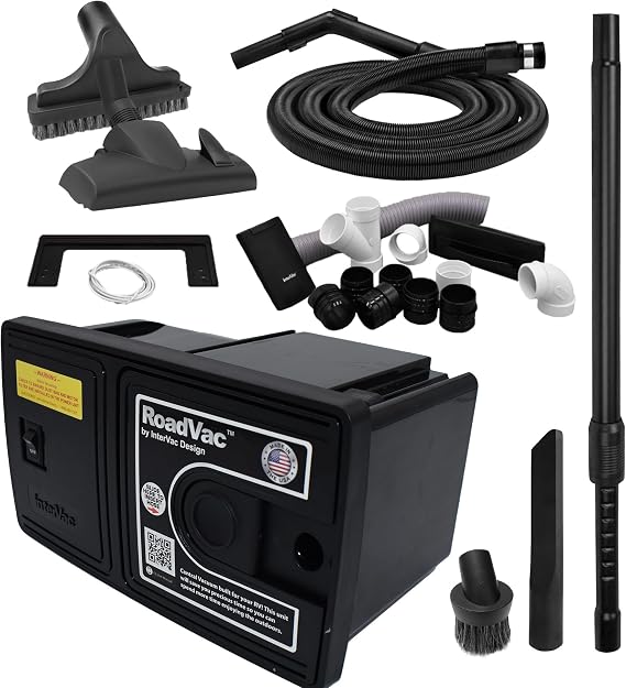 RoadVac InterVac Design CS-RM RV Central Vacuum System with Kit