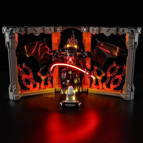 LED Light for Lego 10367 The Lord of The Rings: Balrog Book Nooks Set, Light Kit Compatible with Lego 10367 Building Blocks Model, Not Included The Model Set