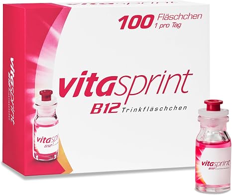 Vitasprint B12 Drinking Bottle. High-dose vitamin B12 with protein building blocks for more mental and physical energy. For fatigue and fatigue.