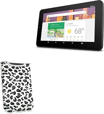 BoxWave Case Compatible with Ematic EGQ347 - Snow Leopard Plush SlipSuit, Animal Leopard Print Padded Soft Sleeve