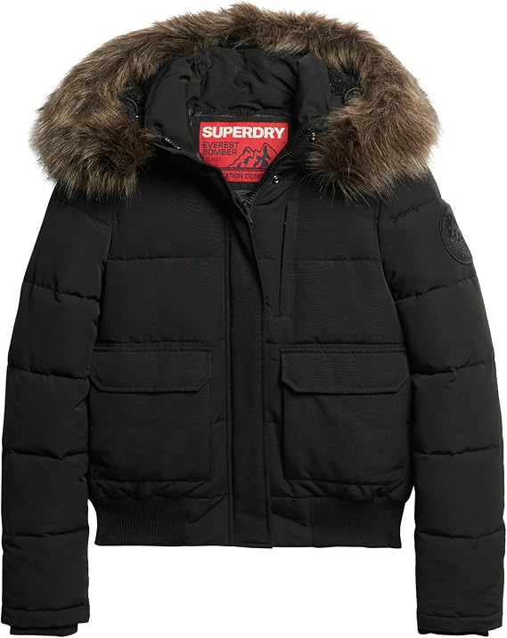 Superdry Women's Everest Hooded Puffer Bomber JACKET (pack of 1)