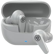 JLab Go Pods ANC Earbuds - Hybrid Active Noise Cancelling Bluetooth Earphones, 26+ Hr Playtime Wireless In Ear Buds, IP55 Sweat-Resistant, Custom Sound via App, Multipoint & Clear Calls, Cloud White