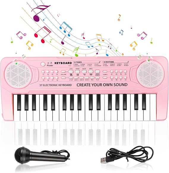 Electronic Piano Keyboard 37 Keys, Multifunctional Keyboard Piano for Kids