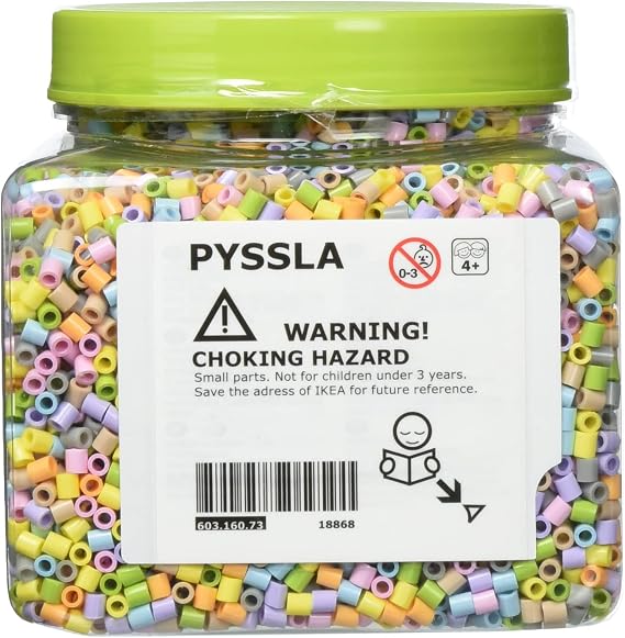 Ikea IKE-603.160.73 Pyssla ütü boncukları, pastel renkler