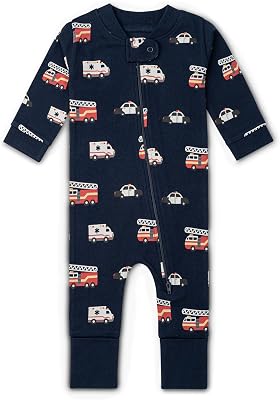 MONICA  ANDY One Piece Baby Pajamas, 100% Organic Baby Clothes for Girls and Boys, Sizes For Newborn and Infant