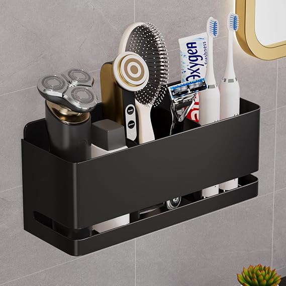 Electric Toothbrush Holder, Aluminium, Black, Three Slots