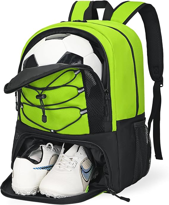 Goloni Soccer Bag, Basketball Bag with Ball Compartment & Shoe Compartment,Large Soccer Backpack for Basketball,Gym,Football