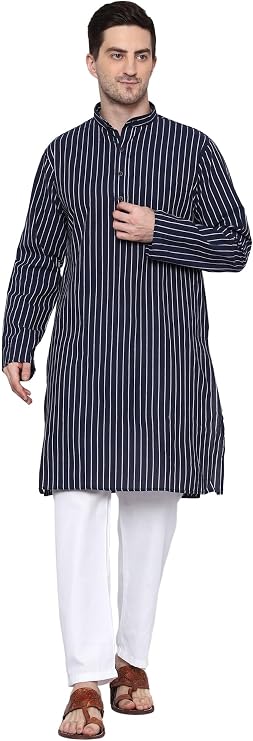 ITOS365 Men's Tunic Art Silk Kurta Pajama and Scarf Suit Set Indian Clothing Wedding Party Dress Gifts Items
