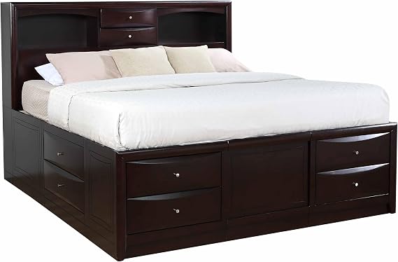 Coaster - Phoenix Contemporary Queen Bookcase Bed with Underbed Storage Drawers 200409Q