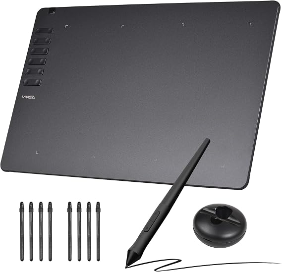 VINSA T906 Ultra-thin Graphics Drawing Tablet with Battery- Stylus 8192 Levels Pressure for Artists Designers Android MAC (3)