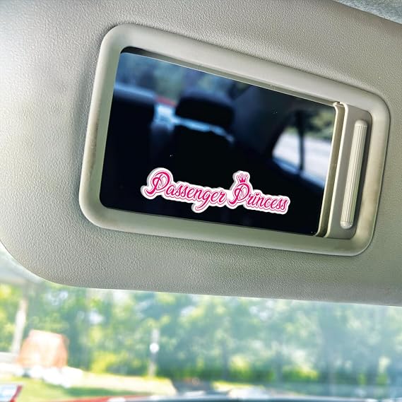 Passenger Princess Stickers - 5 Pack of Adorable Car Window, Rearview Mirror and Dashboard Decals - Available in 4 Vibrant Colors! (Pink)