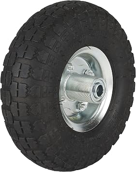 Ironton 10in. Knobby Pneumatic Tire, 4.10/3.50-4, 1 Bolt Hole, Model# XL10KNOPNEU
