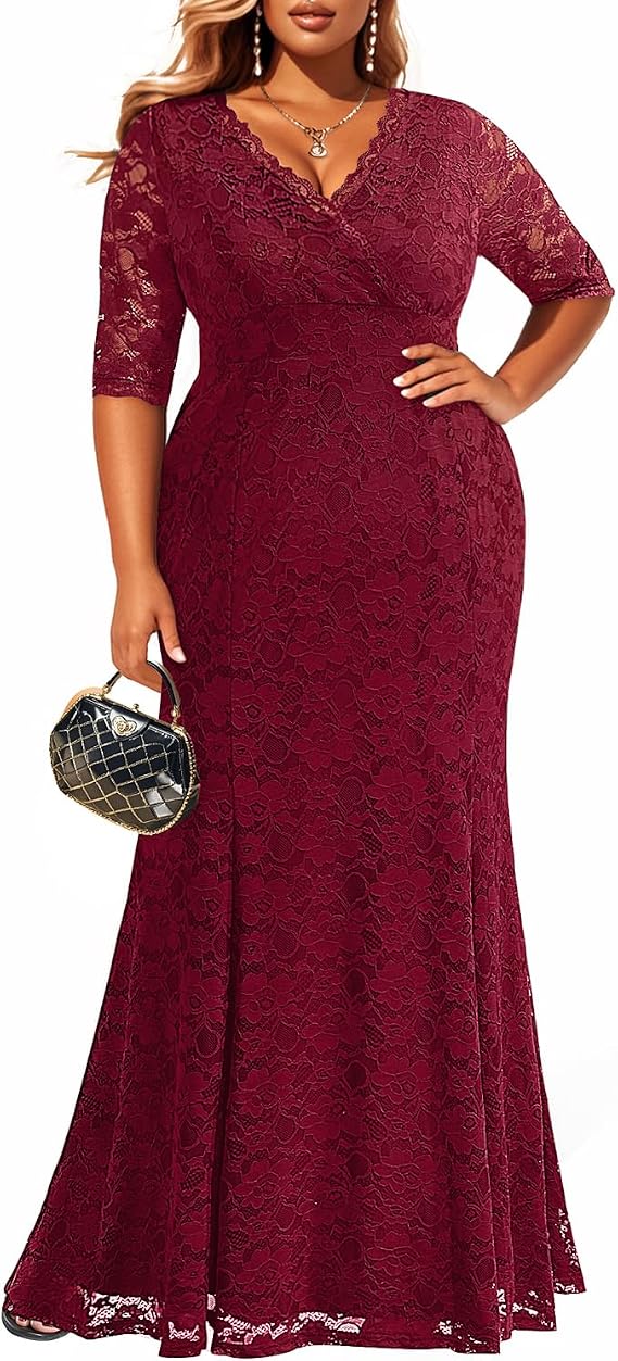 Pinup Fashion Plus Size Formal Evening Dress Wedding Guest Bridal Gowns