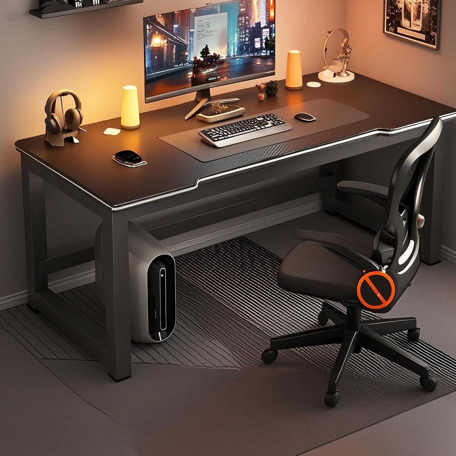 Office Desk, Computer Desk, Load Capacity 220.5 lbs 100 kg, For Home Work, Remote Work, Stylish Table, Simple