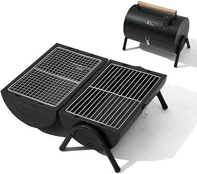 Portable Grill, Tabletop Charcoal Grills, bbq, Small Charcoal Grill for Camping, Tailgating, Barbecue Parties, Backyard, Patio & More